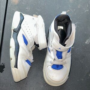 Jordan Kids White and Blue Sneakers
